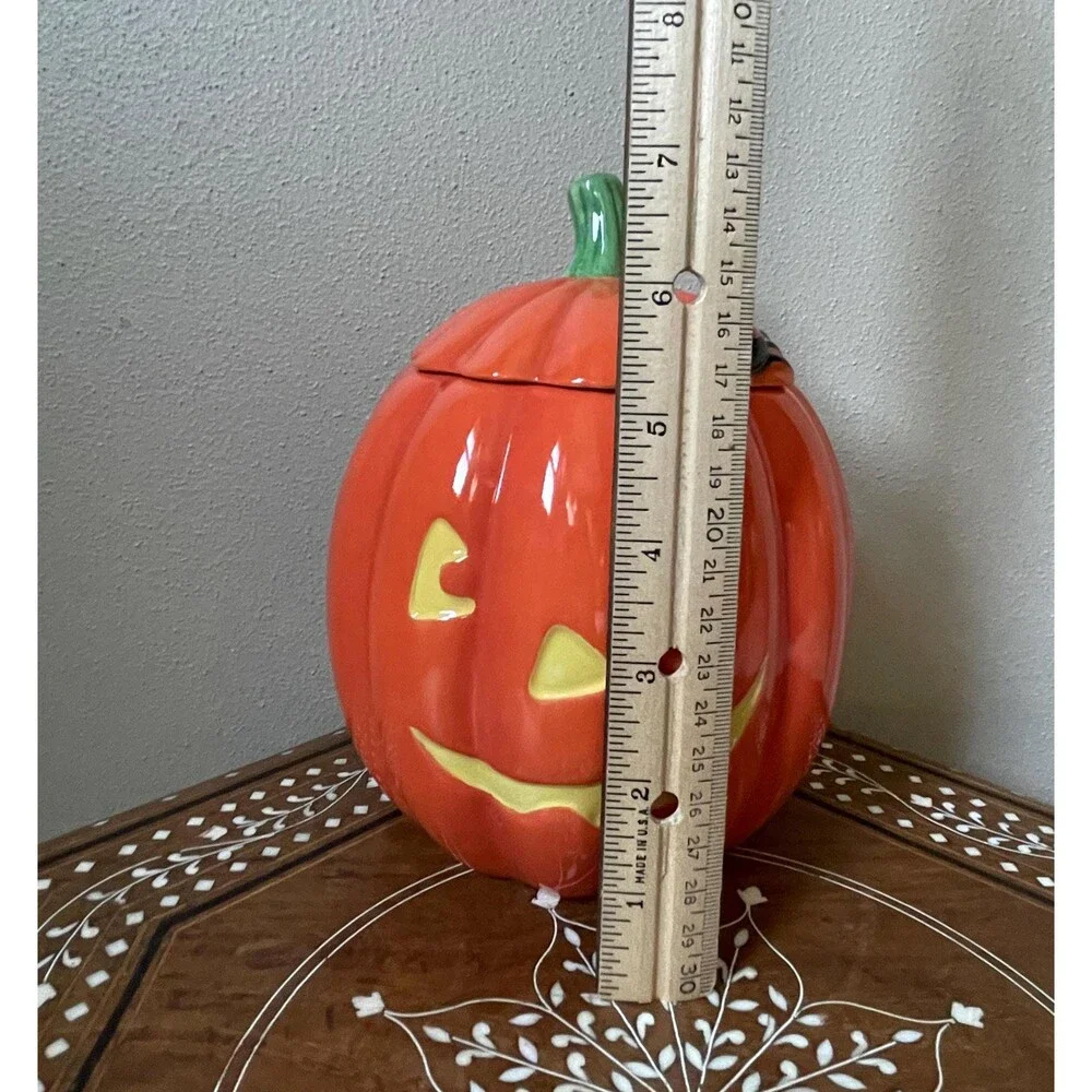 Vintage Pumpkin Jack-O-Lantern Cookie Jar Hallmark